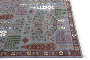 Gray Floral 9X12 Traditional Tree of Life Chobi Oriental Rug
