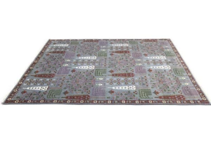 Gray Floral 9X12 Traditional Tree of Life Chobi Oriental Rug