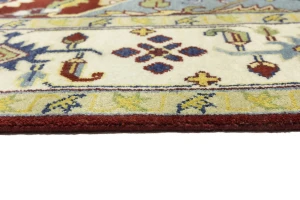 Rusty Red Floral 10X14 Heriz Serapi Oriental Rug