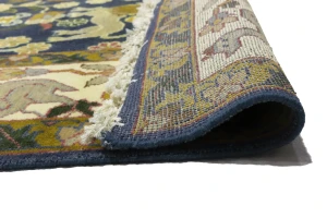 Blue-gray Pictorial Tribal 10X14 Chobi Oriental Rug