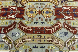 Navy Blue Tribal Geometric 8X10 Oriental Rug