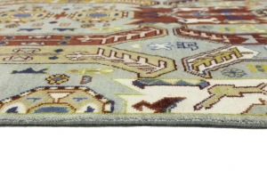 Navy Blue Tribal Geometric 8X10 Oriental Rug