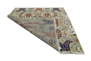 Navy Blue Tribal Geometric 8X10 Oriental Rug