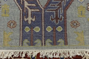 Navy Blue Tribal Geometric 8X10 Oriental Rug