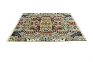 Navy Blue Tribal Geometric 8X10 Oriental Rug