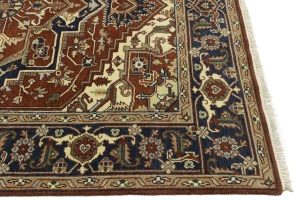 Rusty Red Floral 8X10 Heriz Serapi Oriental Rug