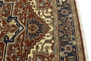 Rusty Red Floral 8X10 Heriz Serapi Oriental Rug