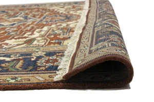 Rusty Red Floral 8X10 Heriz Serapi Oriental Rug