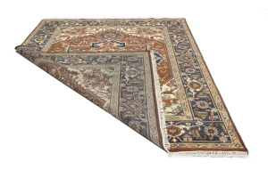 Rusty Red Floral 8X10 Heriz Serapi Oriental Rug