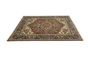 Rusty Red Floral 8X10 Heriz Serapi Oriental Rug