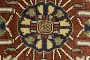 Rusty Red Floral 8X10 Heriz Serapi Oriental Rug