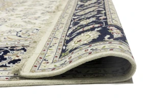 Cream Floral 8X10 Indo-Nain Oriental Rug