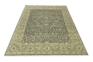 Brown Floral 8X10 Chobi Peshawar Oriental Rug