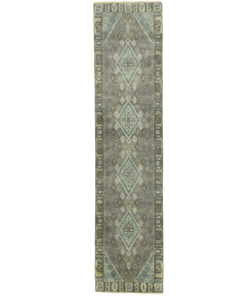 Taupe Tribal 2'3X9'8 Indo-Joshaghan Oriental Runner Rug