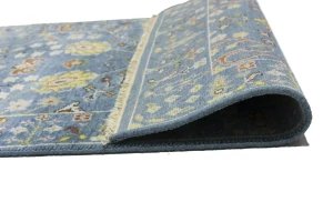 Blue Floral 2'5X12'2 Osh Chobi Oriental Runner Rug