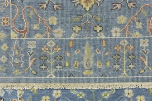 Blue Floral 2'5X12'2 Osh Chobi Oriental Runner Rug