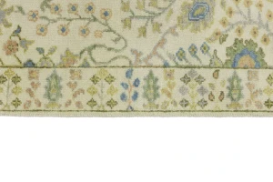 Ivory Floral 2'6X10 Osh Chobi Oriental Runner Rug