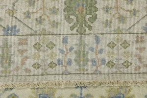 Ivory Floral 2'6X10 Osh Chobi Oriental Runner Rug