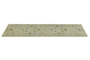 Ivory Floral 2'6X10 Osh Chobi Oriental Runner Rug