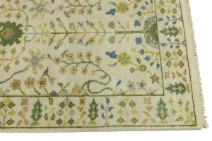 Ivory Floral 3X12 Osh Chobi Oriental Runner Rug