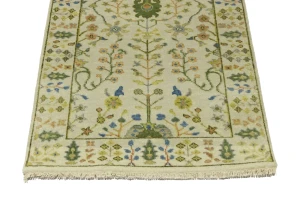 Ivory Floral 3X12 Osh Chobi Oriental Runner Rug