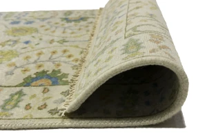Ivory Floral 3X12 Osh Chobi Oriental Runner Rug