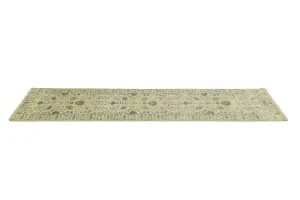 Ivory Floral 3X12 Osh Chobi Oriental Runner Rug