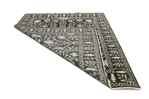 Black Floral 8X10 Osh Chobi Oriental Rug