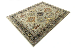 Light Gray Floral 8X10 Chobi Peshawar Oriental Rug