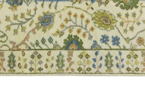 Ivory Floral 2'5X8 Osh Chobi Oriental Runner Rug