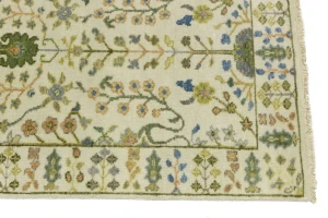 Ivory Floral 2'5X8 Osh Chobi Oriental Runner Rug