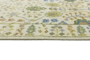 Ivory Floral 2'5X8 Osh Chobi Oriental Runner Rug