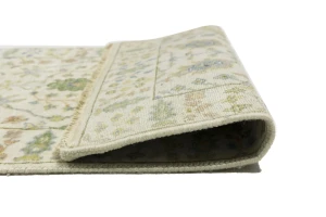 Ivory Floral 2'5X8 Osh Chobi Oriental Runner Rug