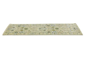 Ivory Floral 2'5X8 Osh Chobi Oriental Runner Rug