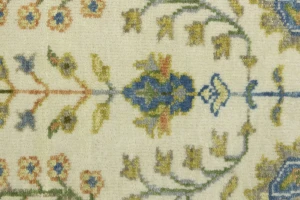 Ivory Floral 2'5X8 Osh Chobi Oriental Runner Rug