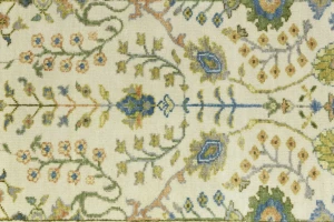 Ivory Floral 2'5X8 Osh Chobi Oriental Runner Rug