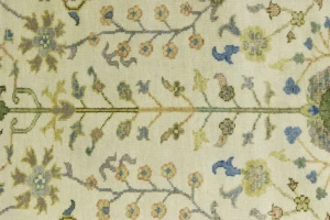 Ivory Floral 4X6 Osh Chobi Oriental Rug