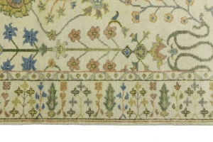 Ivory Floral 4X6 Osh Chobi Oriental Rug