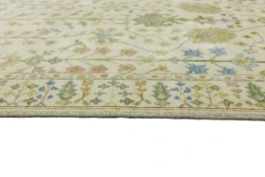 Ivory Floral 4X6 Osh Chobi Oriental Rug