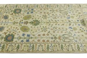 Ivory Floral 4X6 Osh Chobi Oriental Rug