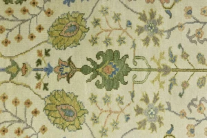 Ivory Floral 4X6 Osh Chobi Oriental Rug