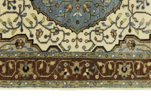 Beige Floral 3X5 Rare Heriz Serapi Oriental Rug
