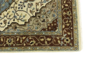Beige Floral 3X5 Rare Heriz Serapi Oriental Rug