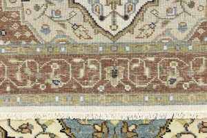 Beige Floral 3X5 Rare Heriz Serapi Oriental Rug