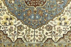 Beige Floral 5X8 Rare Heriz Serapi Oriental Rug