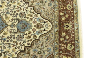 Beige Floral 5X8 Rare Heriz Serapi Oriental Rug