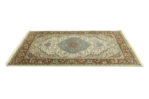 Beige Floral 5X8 Rare Heriz Serapi Oriental Rug
