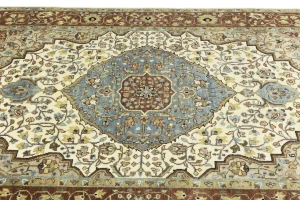 Beige Floral 5X8 Rare Heriz Serapi Oriental Rug