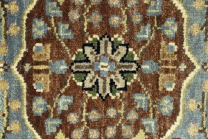 Beige Floral 5X8 Rare Heriz Serapi Oriental Rug