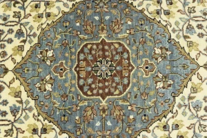 Beige Floral 5X8 Rare Heriz Serapi Oriental Rug